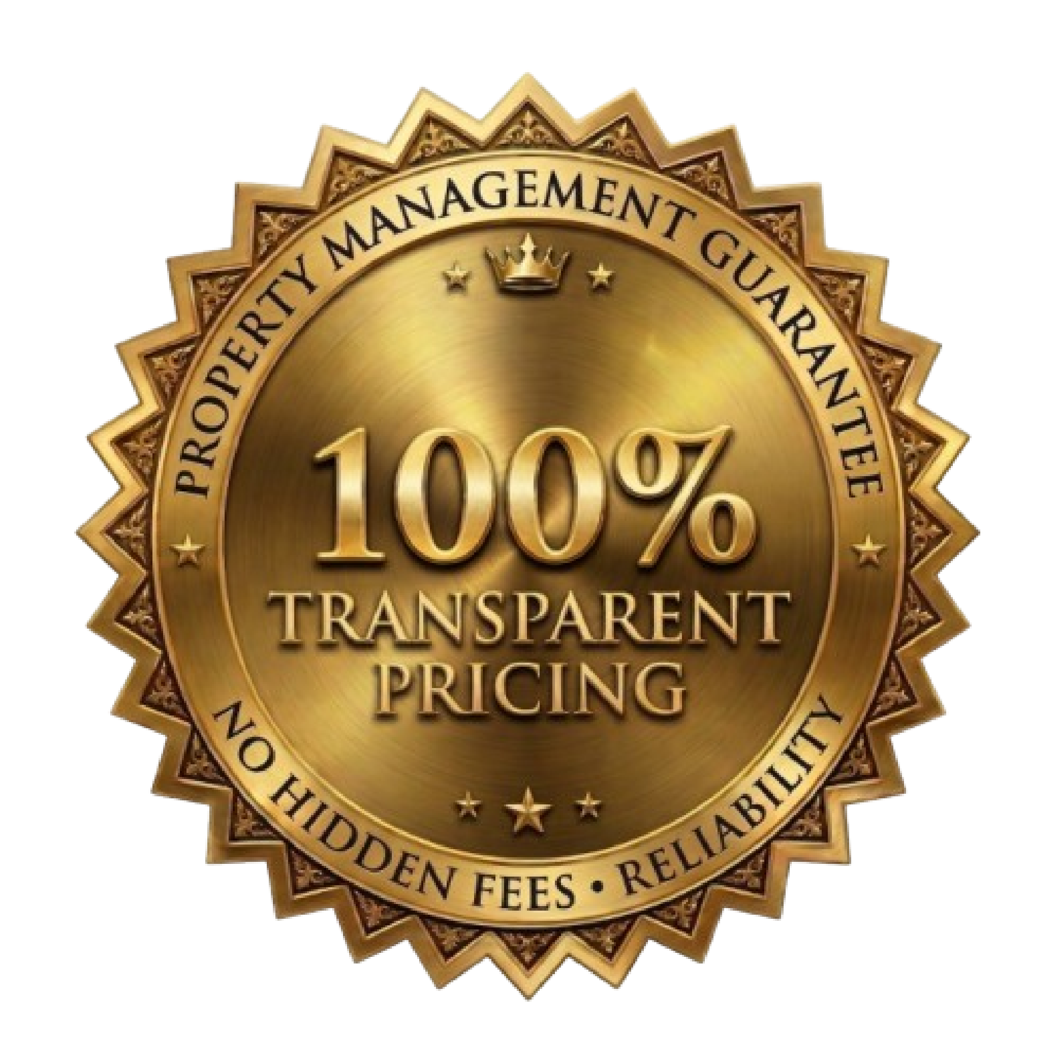 Transparent pricing badge property management services