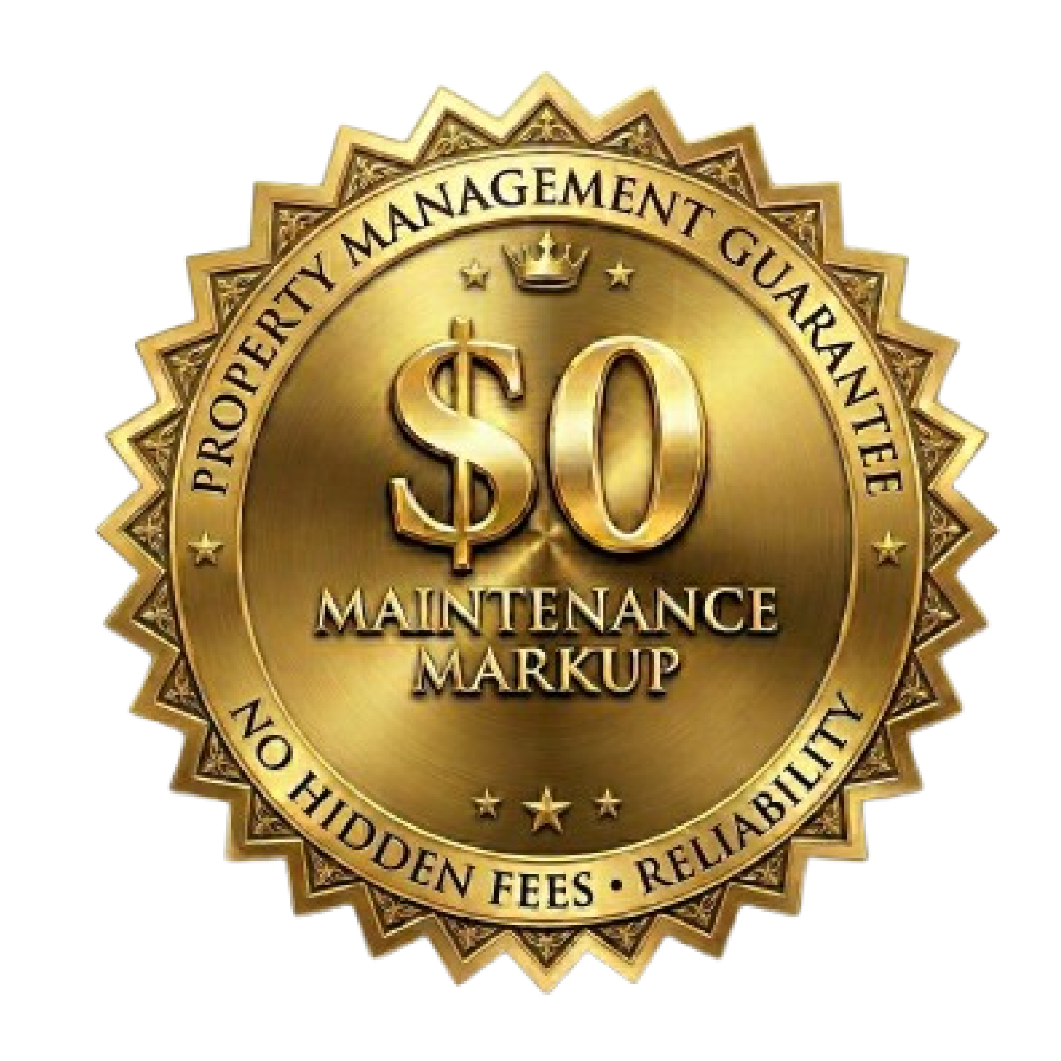 Property maintenance guarantee badge real estate services